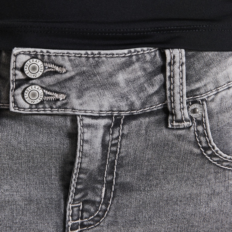 Stitch back pocket bootcut jeans "90`s Boot star stitch" Grey